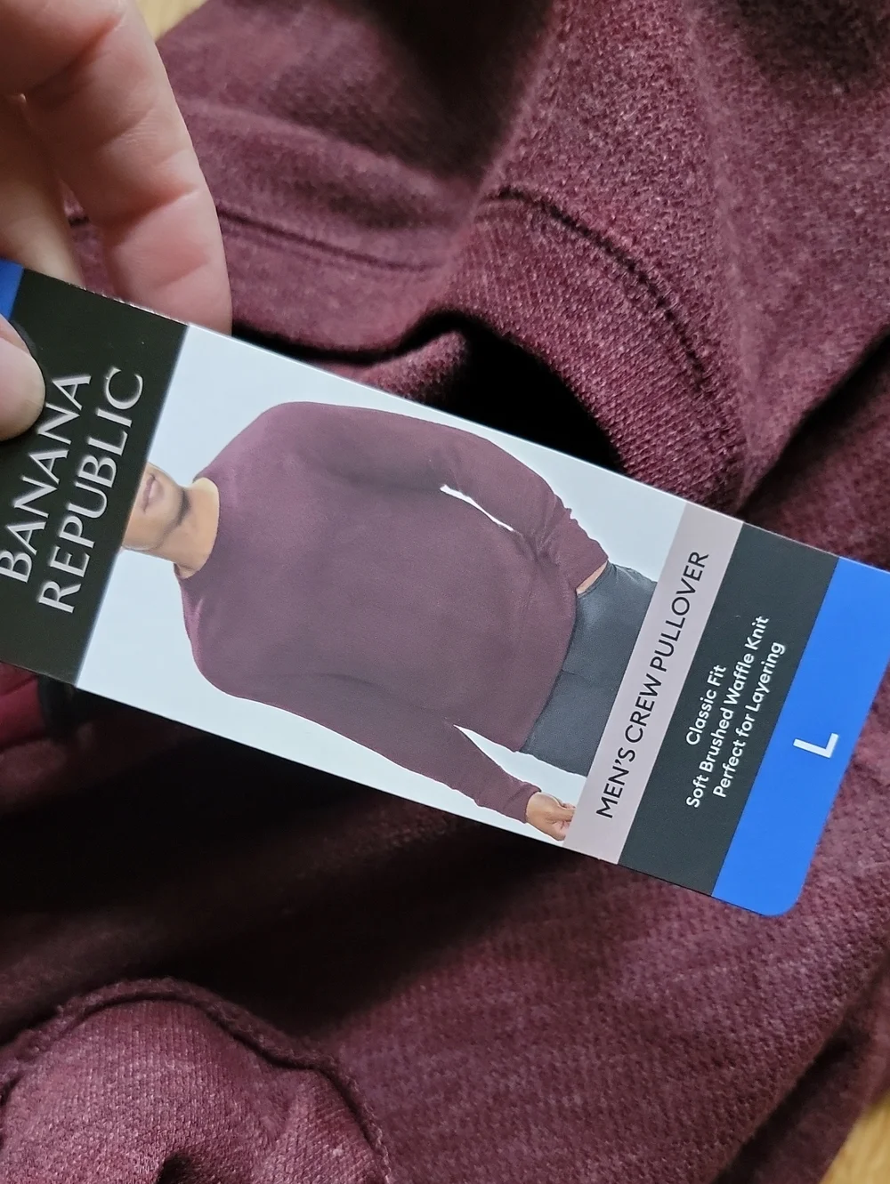 Banana Republic New With Tags Crewneck Sweatshirt in Deep Plum